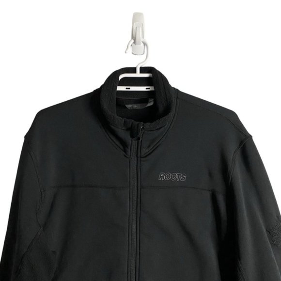 Roots Men's Black Soft Shell Full Zip Long Sleeve Jacket - Picture 2 of 9